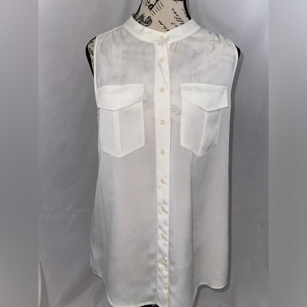EUC: J. Crew Ivory/Cream Sleeveless Blouse